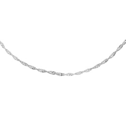 Łańcuszek srebrny rodowany singapur pr. 925 Ø 027, ~1,2 mm, 45cm B23