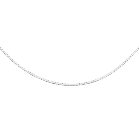 Łańcuszek ozdobny srebrny pr. 925 kostka wenecka, diamentowana, ~0,7 mm, 42cm B23