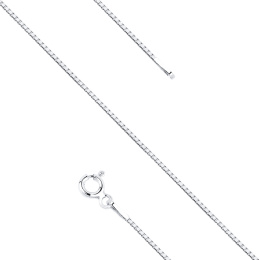 Łańcuszek ozdobny srebrny pr. 925 kostka wenecka, diamentowana, ~0,7 mm, 42cm B23